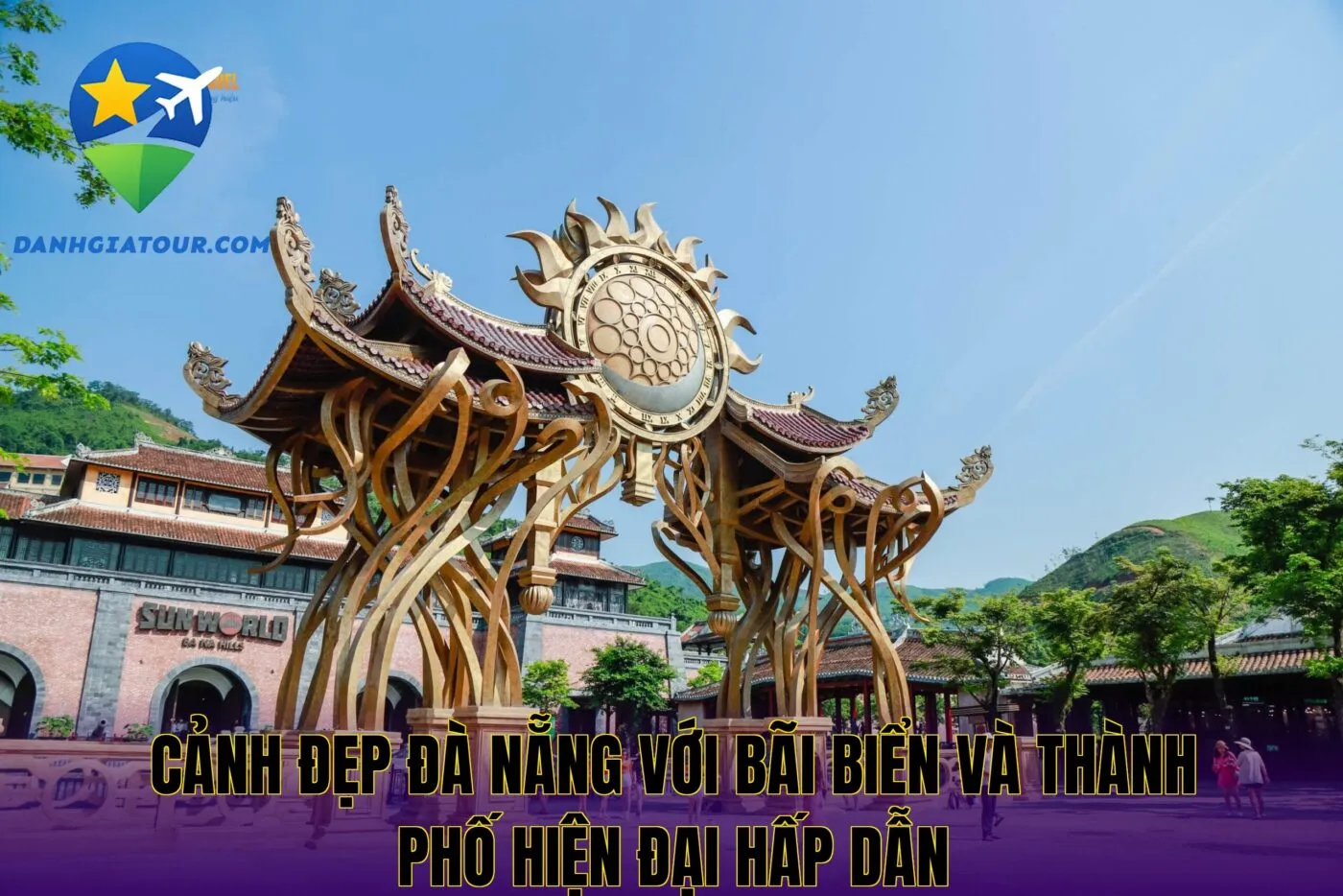 Cảnh đẹp Đà Nẵng với bãi biển và thành phố hiện đại hấp dẫn