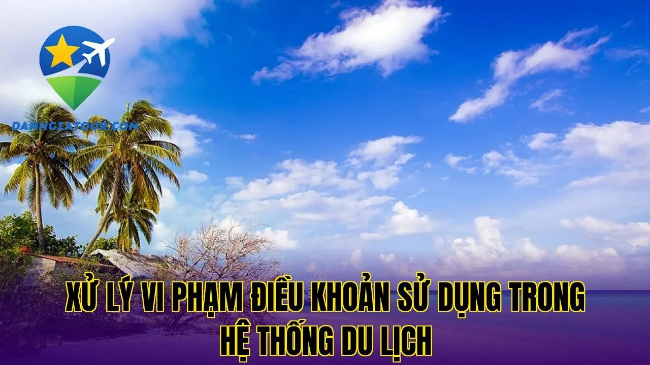 xử lý vi phạm điều khoản sử dụng trong hệ thống du lịch